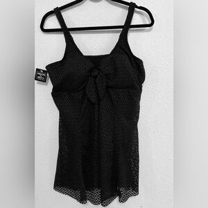 NWT Swim Solutions 1 pc. Black Swimsuit